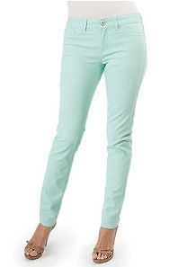 Womens Slim Fashion Skinny Denim Jeans Pants   Mint Green