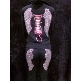 CRYSTAL ANGEL WINGS HOODIE YOGA PANTS OUTFIT RUSH JERSEY STORE SHORE