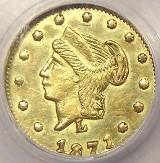 Round Liberty 25C California Gold   BG 841   NGC MS61   Rare Coin