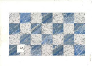 Faux Marble 34730 Tile floor sheet dollhouse 1pc