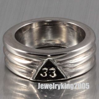 Stainless Steel Mens Gold Masonic 1.0 Carat CZ Signet Ring Size 9 12