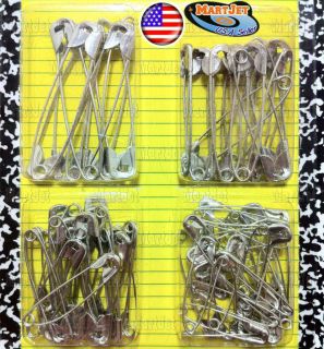 Silver Plated Coiled Safety Pins Craft Quilting Sewing Baby Cloth