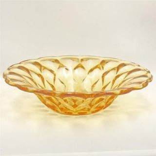 Stunning Moser Yellow Cut Crystal Glass Bowl Early 20th Century