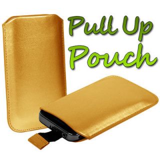 SOFT LEATHER PULL UP TAB SLEEVE CASE POUCH FOR VARIOUS MOBILE PHONES