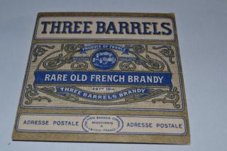 Spirit Coaster Three Barrels French Brandy free post worldwide