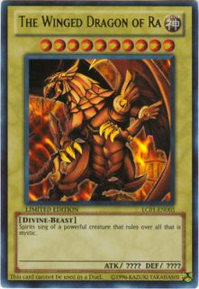 Yugioh God Card THE WINGED DRAGON OF RA Ultra Rare Holo LC01 EN003