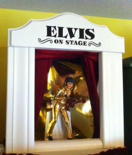 Elvis Presley Mccormick Decanter Bottle Wooden On Stage w Light RARE