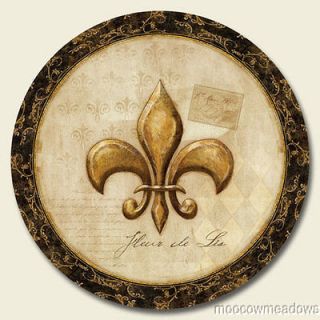 New GOLD FLEUR DE LIS LAZY SUSAN French Country Kitchen SPINNER Accent