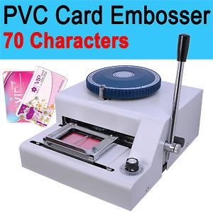 70 Character Manual PVC Card Embosser Credit ID VIP Embossing Machine