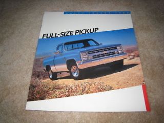 1986 Chevrolet Full Size C10 C20 K10 K20 Silverado pickup truck sales