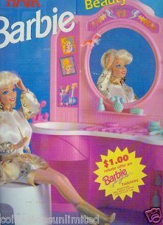 HOLLYWOOD HAIR BARBIE BEAUTY CENTER COUNTER , CHAIR # 9367 FROM 1992