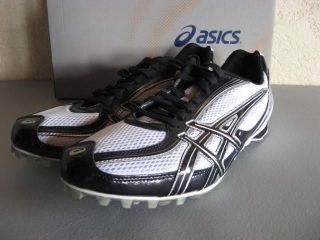NEW Mens Asics Size 11 Hyper MD Black White Track & Field Track Shoes