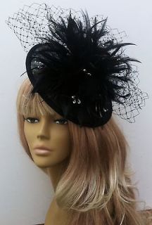 Bespoke Design Black Hat Fascinator Mother Of The Bride Weddings Ascot
