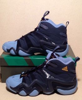 New Adidas Crazy 8 Navy Blue/Gold Basketball Shoes Mens (8 13)