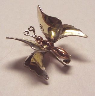 Taxco Metales Casados Butterfly Pin from Mexico married Metals