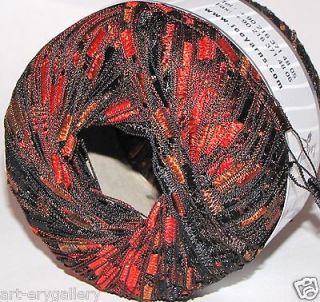 ICE Yarn for knitting Ladder type 50g ball Red Brown Black trellis