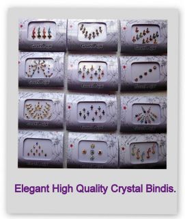 High Quality Crystal Swarvoski Ethnic Indian Bindi bindis Tattoo Belly