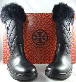 TORY BURCH FUR FUR JOEY COLD WEATHER BOOTS