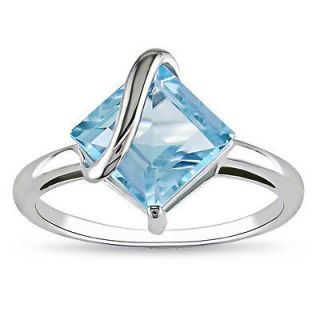 Miadora Sterling Silver Sky Blue Topaz Fashion Ring