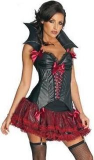 Sexy Goth Punk Vampire Collar Dress Halloween Costume
