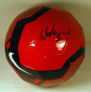 WAYNE ROONEY SIGNED MANCHESTER UNITED BALL COA PROOF VIDEO