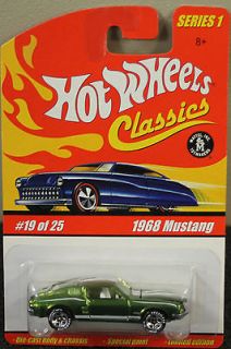 2005 HOT WHEELS CLASSICS SERIES 1 #19 Green 1968 Mustang (FREE S&H)