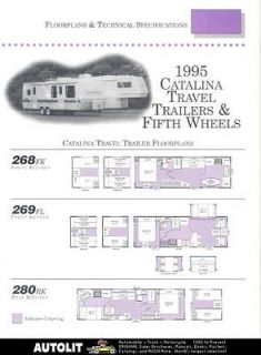 1995 Catalina Travel Trailer Fifth Wheel Brochure r2768 4FVE1U