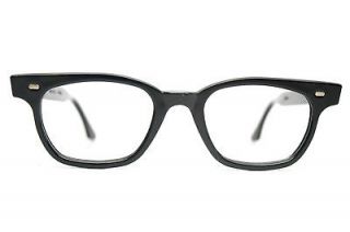 NOS mens vintage 1950s Black Horn rimmed eye glasses vintage retro
