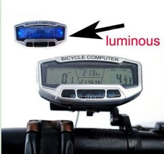 Bike Bicycle LCD Backlight Computer Stopwatch Odometer Speedometer