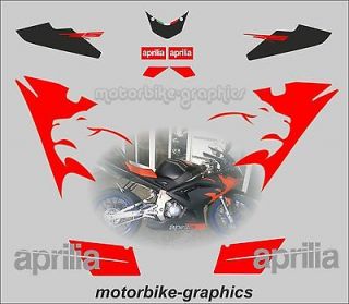 Aprilia RS 50 2006 Black Bike decal Set Stickers