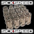 16 POLISHED 50MM ALUMINUM EXTENDED TUNER LUG NUTS LUGS FOR WHEELS/RIMS
