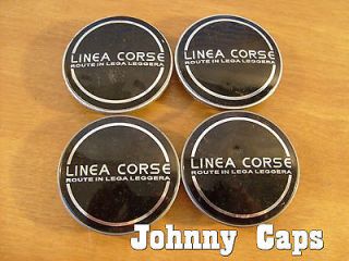 Linea Corse Wheels Black Center Cap #2 Custom Wheel Black Center Caps