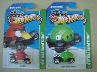 2012 Hot Wheels Minion & Red Bird from Angry Birds New Model in