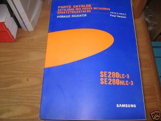 Samsung SE280LC 3 SE280NLC 3 Excavator Parts Catalog