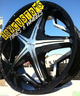 19 Black Wheels Rims Tires 5x108 22x8 5 New Ford Escape 2013