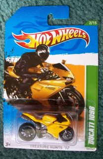 2012 Hot Wheels Treasure Hunt #2 Ducati 1098 Mint on Card (light gray