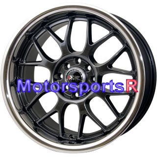17 17x9 XXR 006 Chromium Black Rims wheels 4x114 3 Stance 89 94 Nissan