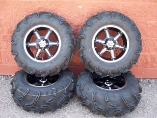 27 Yamaha Grizzly Maxxis Zilla ATV Tire 14 B6 Wheel Kit Complete