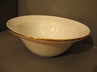 Pier 1 One Gold Rim Italy Serving Bowl 12 White