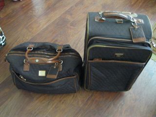 Liz Claiborne 29 Wheel Luggage Matching Wheel Carry on Bag w Leather