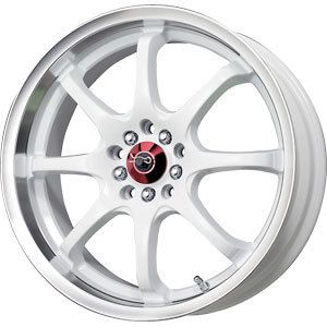 New 17x7 5x100 5x114 3 Drag White Wheels Rims