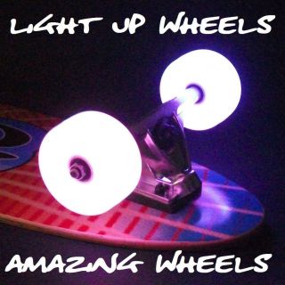 Longboard Wheels x4 80x44mm LED for Skateboard ABEC 11