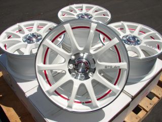 15 White Effect Wheels Rims 4x100 galant Altima Versa Volvo S40