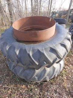 18 4 x38 Armstrong and Firestone Tractor Tire with Dual Rims 20