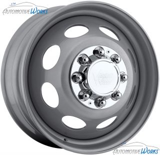 75 Vision Hauler Dually Steel Front 8x210 Silver Wheels Rims Inch 19 5