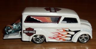 Hot Wheels Custom Harley Davidson Dairy Delivery with 55 Chevy Panel