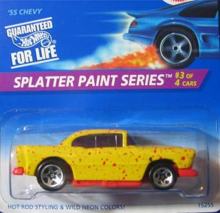 Hot Wheels  55 Chevy Splatter Paint 5 Spoke 410
