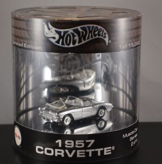 HOT WHEELS 1957 CORVETTE MUSCLE CAR SERIES 1 OF 15000 LIMITED EDITION