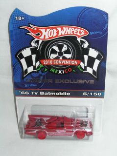 Hot Wheels 2010 Mexico Convention Red 66 TV Batmobile Dinner Exclusive