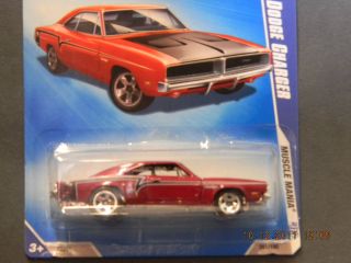 HW Hot Wheels 2009 Muscle Mania 5 69 Dodge Charger Hotwheels Red